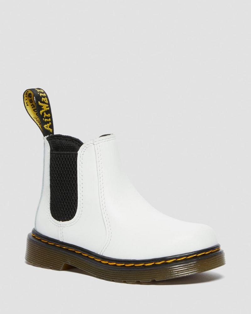 Dr Martens Toddler 2976 Leren Laarsjes Kinderen Wit | NL 152JPQ